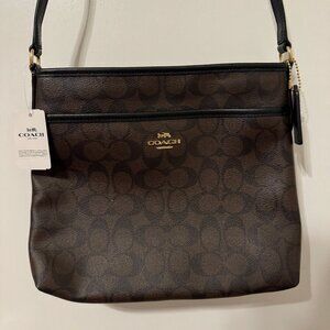 NWT Coach Rowan Signature Zip File Crossbody